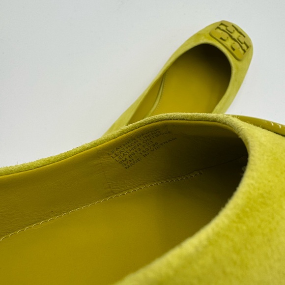 New Tory Burch Georgia Ballet Flat Green Yellow Size 9 - Picture 8 of 8